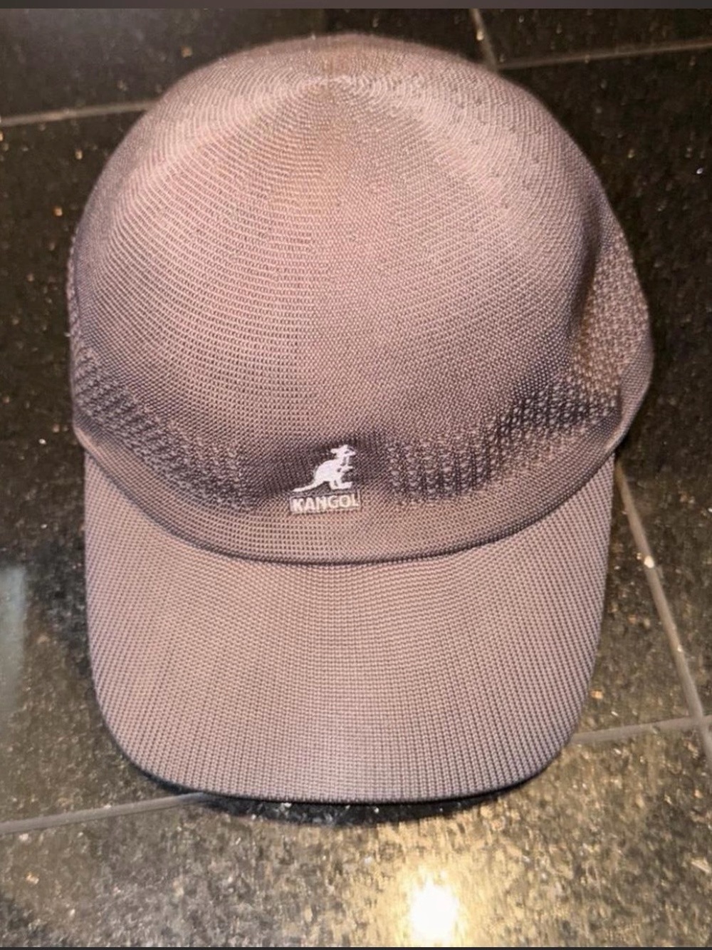 Kangol Gray Mesh Baseball Cap with White Logo